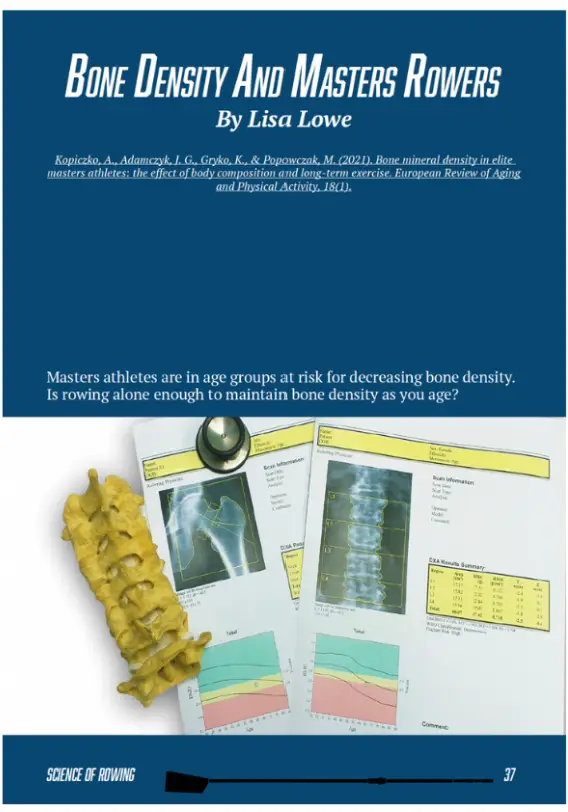 Bone Density And Masters Rowers – By Lisa Lowe